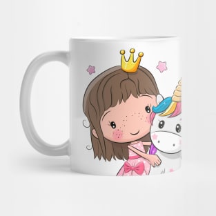 Princess with unicorn Mug